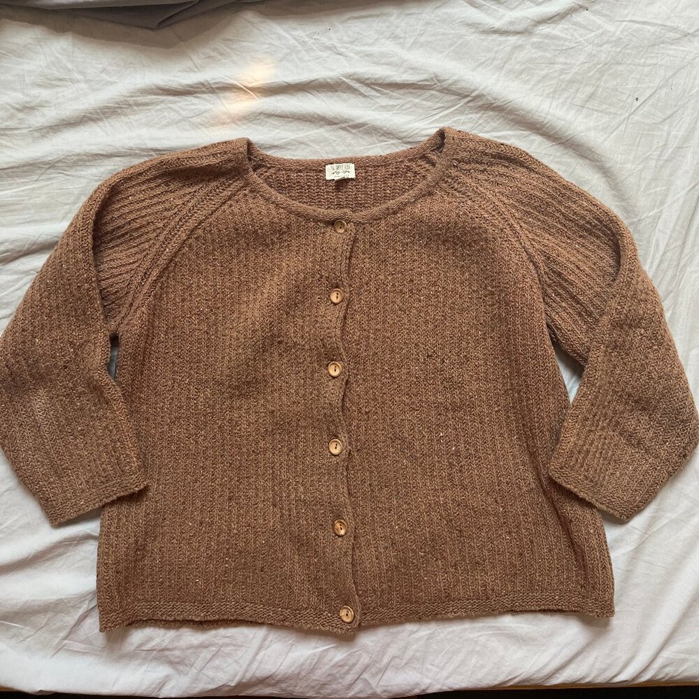 The Simple Folk brown wool sweater cardigan Size 9/10 kids